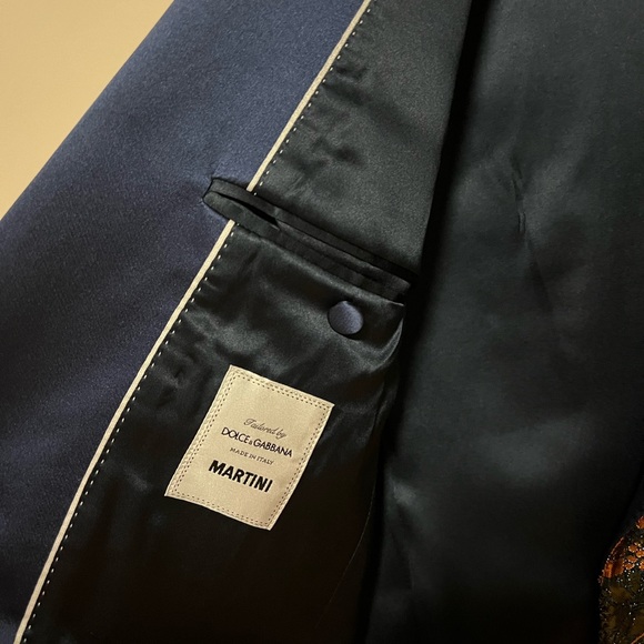 Dolce & Gabbana Men's Black and Gold Blazer